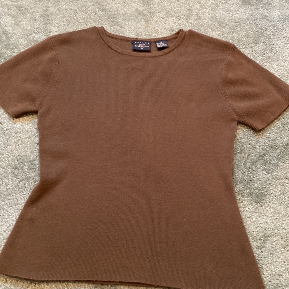 B Moss Knit Short Sleeve Sweater